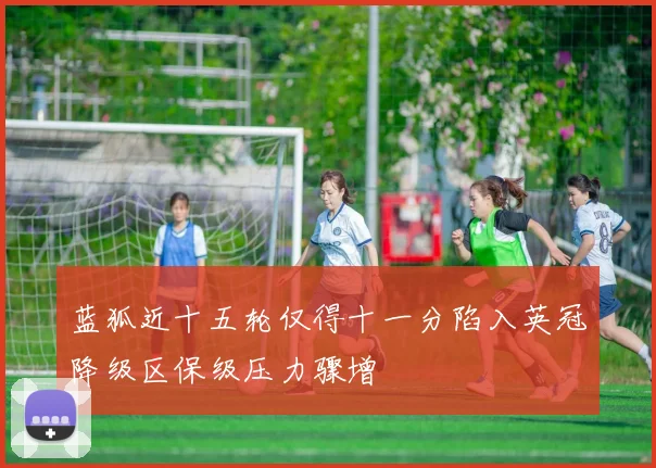 蓝狐近十五轮仅得十一分陷入英冠降级区保级压力骤增